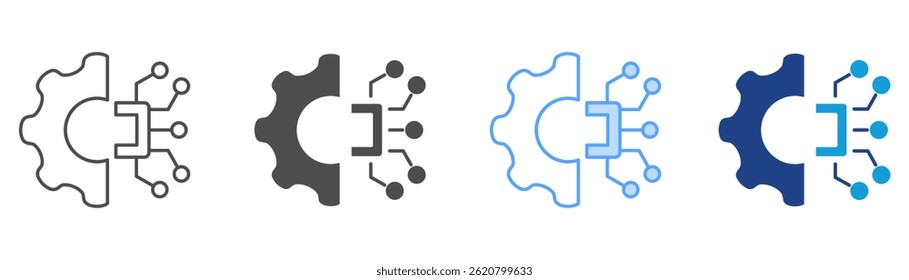 Tech Icon Set Multiple Style Collection