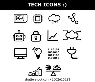 TECH ICONS BUSINESS PACK START UP IA