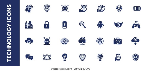 Tech Icons Modern Digital Technology and Device  Pack