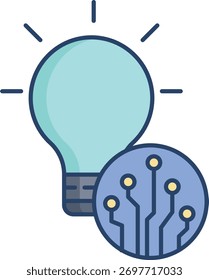 ideia técnica de design de ícone de cor linear