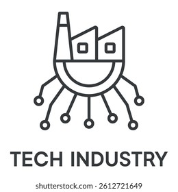 tech industry concept simple design icons, simple style design inspiration for any interface and purpose suitable for symbols and more