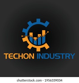 tech industry  vector logo in illustrator