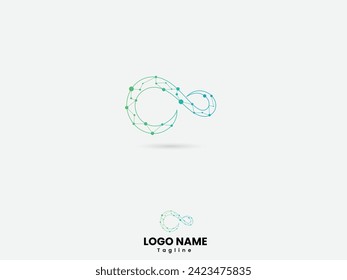 Tech Infinity logo design template. Technology infinity vector. Business. Colorful infinity logo. Premium. Technology. Finance