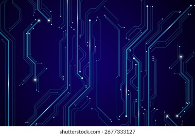 Ilustración de red digital Abstractas de línea de circuito de innovación tecnológica