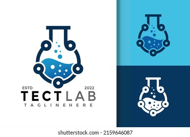 Tech Lab Logo Design Vector Template