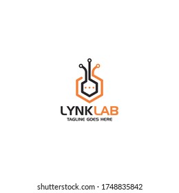 Tech Lab Logo Template Design Vector