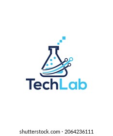 Tech lab modern logo design