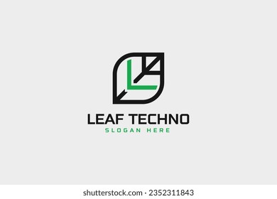 tech leaf logo, m, l latter logo