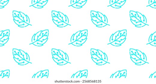 tech leaves pattern background. leaf technology theme. leaves pattern background. tech leaf theme seamless pattern background.