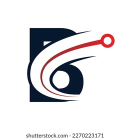 Tech Letter B red and black Logo . Futuristic Vector Logo Template with Green and Blue Gradient Color. Geometric Shape. Usable for Business and Technology Logos