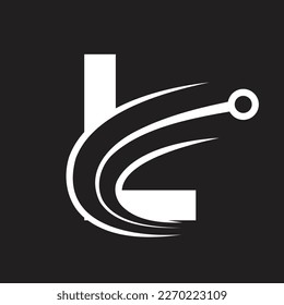 Tech Letter L black Logo . Futuristic Vector Logo Template with Green and Blue Gradient Color. Geometric Shape. Usable for Business and Technology Logos