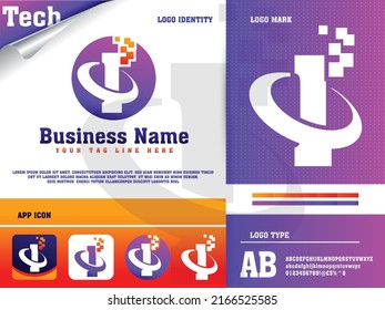 Tech Letter I Logo Design Template