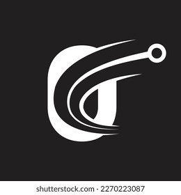 Tech Letter O Black Logo . Futuristische Vektor-Logo-Vorlage mit Farbe Grün und Blau. Geometrische Form. Für Unternehmens- und Technologielogos verwendbar