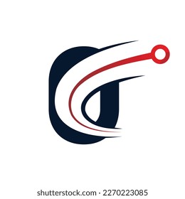 Tech Letter O red and black Logo . Futuristic Vector Logo Template with Green and Blue Gradient Color. Geometric Shape. Usable for Business and Technology Logos