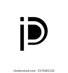 tech letter p modern logo design template