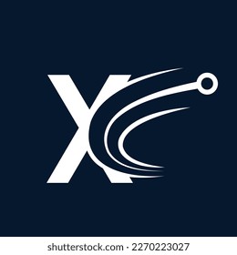 Tech Letter X black Logo . Futuristic Vector Logo Template with Green and Blue Gradient Color. Geometric Shape. Usable for Business and Technology Logos