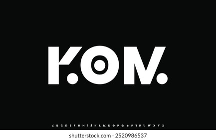 Fonte para o alfabeto moderno da Tech Lettering Modern. Projetos futuristas. Fontes de tipografia normais, fonte tipográfica em maiúsculas e minúsculas.