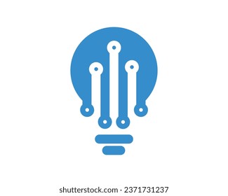 Tech Light bulb Logo Designs