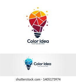 tech lightbulb logo designs concept, creative icon symbol technology logo, bulb logo designs