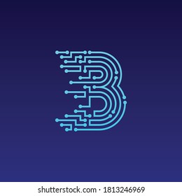 Logo-Symbol der Linie B der technischen Linie