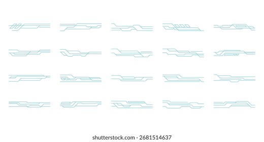 Tech Line Element Blue Color 