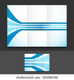 Tech lines trifold template illustration design over a grey background