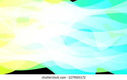 Tech Liquid Background. Bright Neon Trendy Design for Wallpaper, Banner, Placard. Gradient Shapes on Black Background.