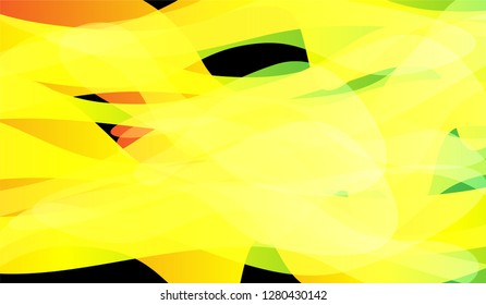 Tech Liquid Background. Bright Neon Dynamic Design for Print, Cover, Poster. Gradient Shapes on Black Background.