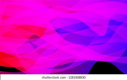 Tech Liquid Background. Bright Neon Dynamic Design for Card, Cover, Banner. Gradient Shapes on Black Background.