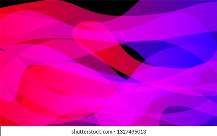 Tech Liquid Background. Bright Neon Dynamic Design for Print, Brochure, Poster. Gradient Shapes on Black Background.