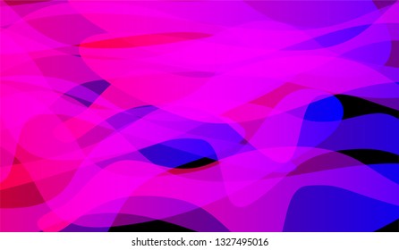 Tech Liquid Background. Bright Neon Futuristic Design for Print, Brochure, Poster. Gradient Shapes on Black Background.