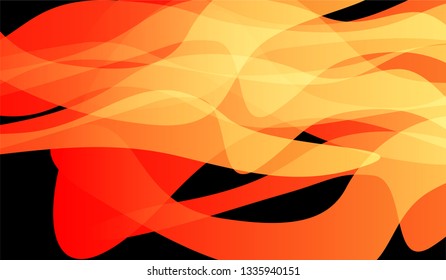 Tech Liquid Background. Bright Neon Trendy Design for Card, Cover, Poster. Gradient Shapes on Black Background.