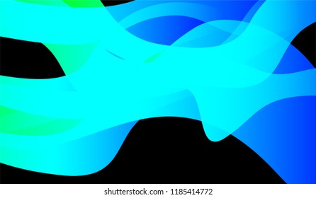 Tech Liquid Background. Colorful Neon Dynamic Design for Print, Cover, Poster. Gradient Shapes on Black Background.