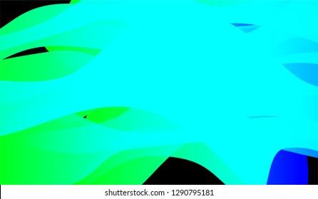 Tech Liquid Background. Colorful Neon Modern Design for Wallpaper, Banner, Placard. Gradient Shapes on Black Background.