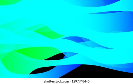 Tech Liquid Background. Colorful Neon Modern Design for Print, Brochure, Placard. Gradient Shapes on Black Background.