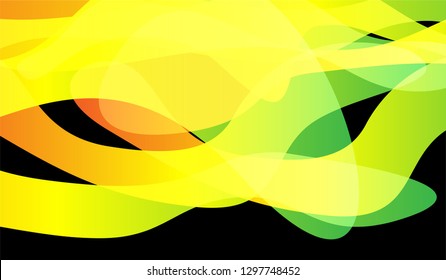 Tech Liquid Background. Colorful Neon Futuristic Design for Print, Cover, Poster. Gradient Shapes on Black Background.