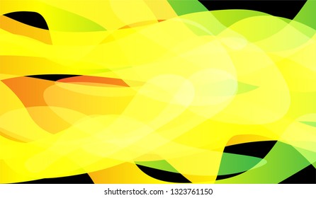 Tech Liquid Background. Colorful Neon Modern Design for Wallpaper, Brochure, Placard. Gradient Shapes on Black Background.