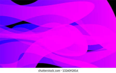 Tech Liquid Background. Colorful Neon Trendy Design for Card, Cover, Banner. Gradient Shapes on Black Background.