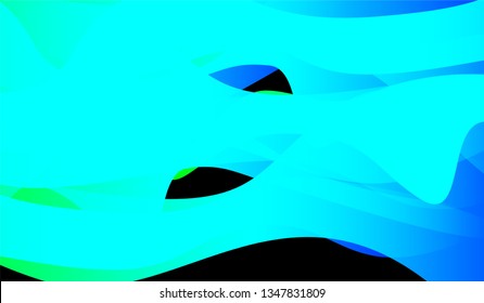 Tech Liquid Background. Colorful Neon Dynamic Design for Wallpaper, Banner, Placard. Gradient Shapes on Black Background.