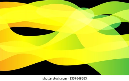 Tech Liquid Background. Colorful Neon Dynamic Design for Card, Cover, Poster. Gradient Shapes on Black Background.