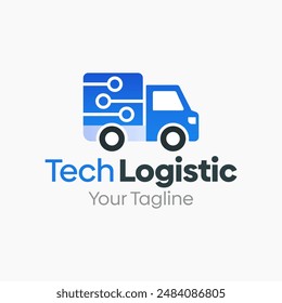 Tech Logistic Logo Vector Template Design. Good for Business, Startup, Agency, and Organization