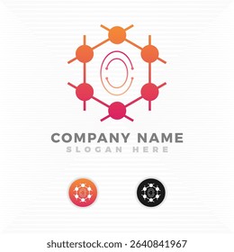 Tech logo blended with initial letter. O logo design