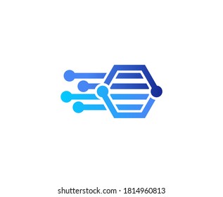 Tech logo business vector icon 