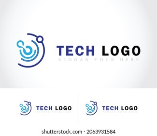 logotipo tecnológico diseño creativo de píxel de negocios audio digital
