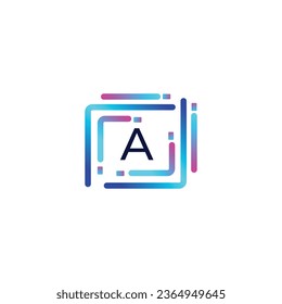 Diseño de logotipo técnico con letra a