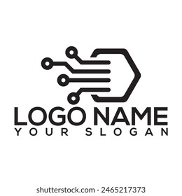 tech logo design template element technology logo designs concept vector, Network Internet logo symbol Circuit technology logo vector