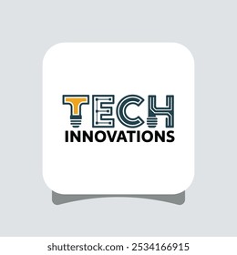 tech logo design template element
