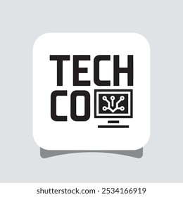 tech logo design template element