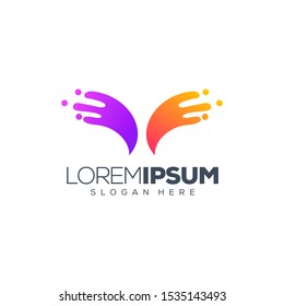 tech logo design vector illustration