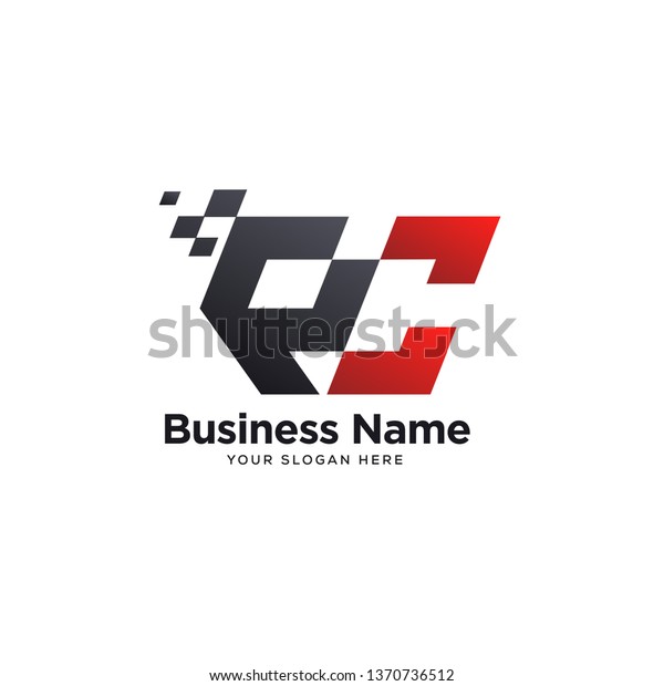 tech logo\
designs concept, pixel logo\
template